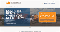 Desktop Screenshot of nextdaydumpsters.com